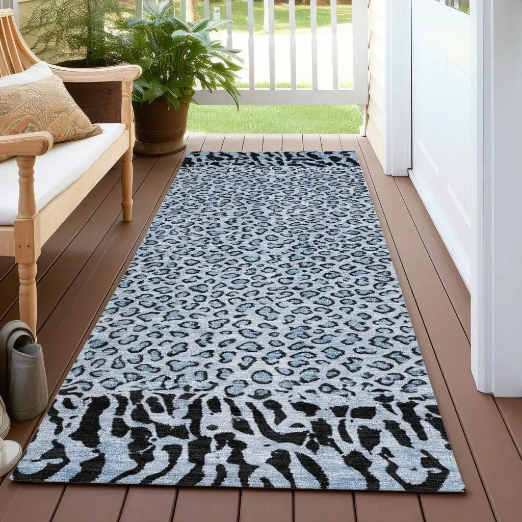 Elyvia Blue Washable Indoor - Outdoor Rug - LOOMLAN - LOOMLAN Rugs - Outdoor Rugs