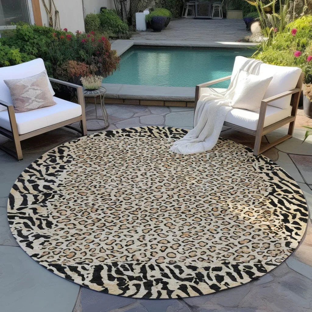 Elyvia Gold Washable Indoor - Outdoor Rug - LOOMLAN - LOOMLAN Rugs - Outdoor Rugs