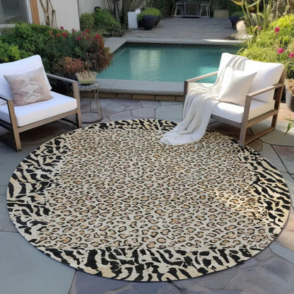 Elyvia Gold Washable Indoor - Outdoor Rug - LOOMLAN - LOOMLAN Rugs - Outdoor Rugs