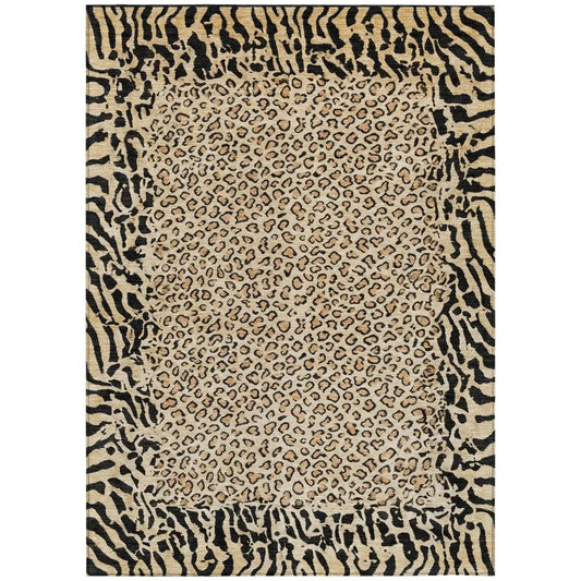 Elyvia Gold Washable Indoor - Outdoor Rug - LOOMLAN - LOOMLAN Rugs - Outdoor Rugs