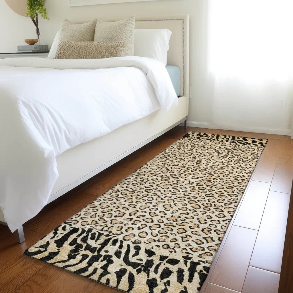 Elyvia Gold Washable Indoor - Outdoor Rug - LOOMLAN - LOOMLAN Rugs - Outdoor Rugs