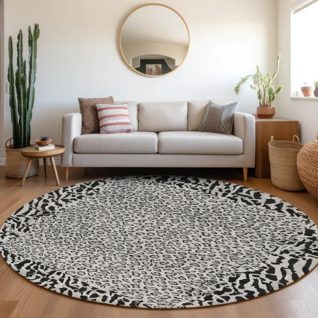 Elyvia Gray Washable Indoor - Outdoor Rug - LOOMLAN - LOOMLAN Rugs - Outdoor Rugs