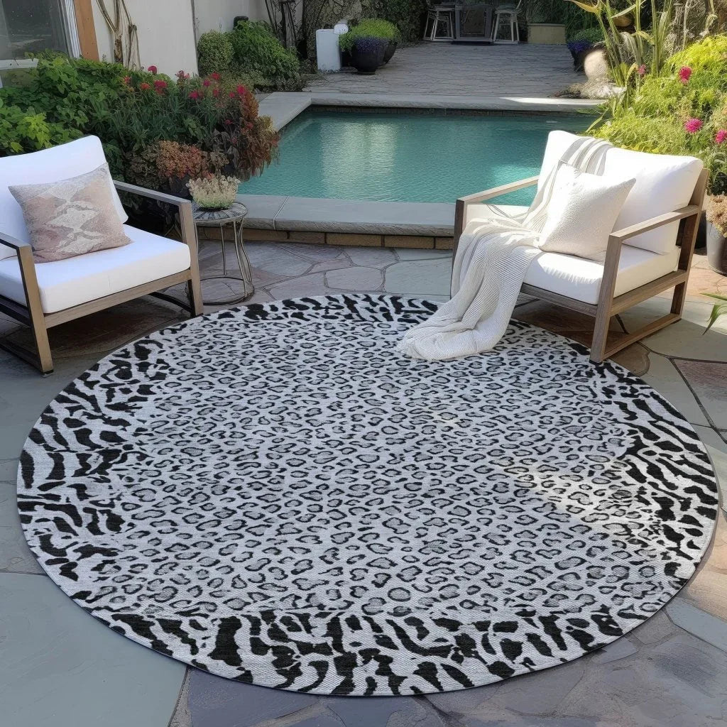 Elyvia Gray Washable Indoor - Outdoor Rug - LOOMLAN - LOOMLAN Rugs - Outdoor Rugs
