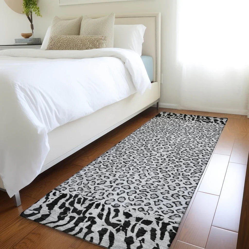 Elyvia Gray Washable Indoor - Outdoor Rug - LOOMLAN - LOOMLAN Rugs - Outdoor Rugs