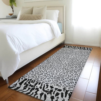 Elyvia Gray Washable Indoor - Outdoor Rug - LOOMLAN - LOOMLAN Rugs - Outdoor Rugs