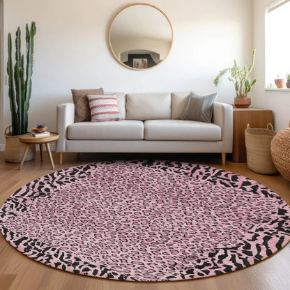 Elyvia Pink Washable Indoor - Outdoor Rug - LOOMLAN - LOOMLAN Rugs - Outdoor Rugs
