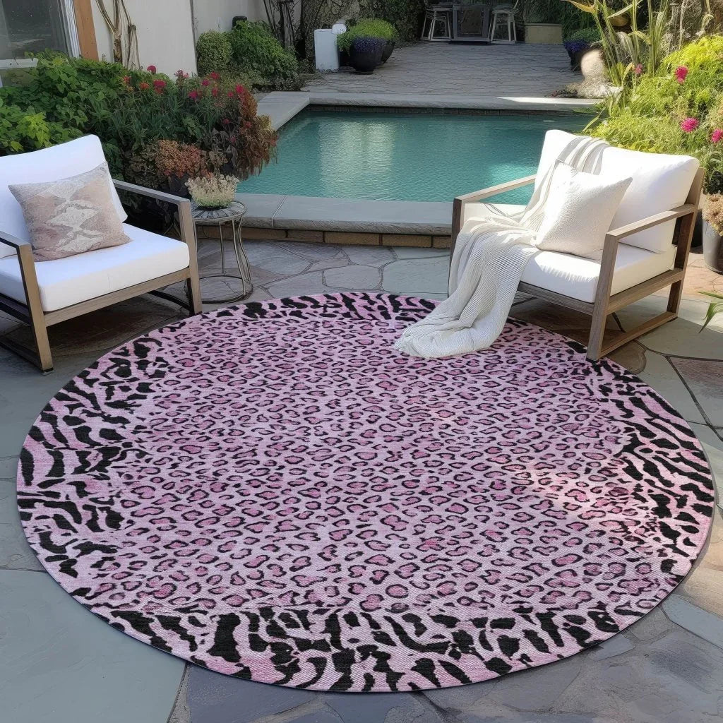 Elyvia Pink Washable Indoor - Outdoor Rug - LOOMLAN - LOOMLAN Rugs - Outdoor Rugs
