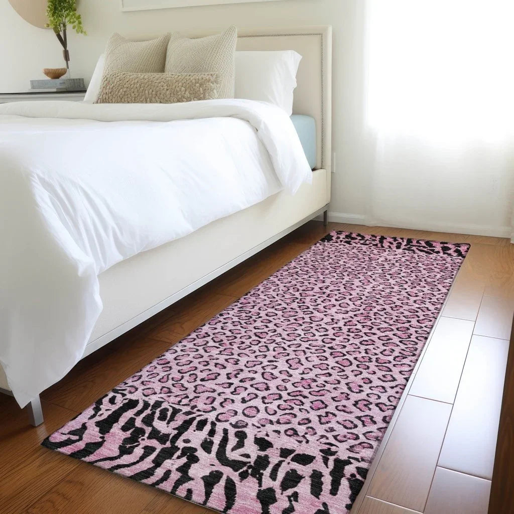 Elyvia Pink Washable Indoor - Outdoor Rug - LOOMLAN - LOOMLAN Rugs - Outdoor Rugs