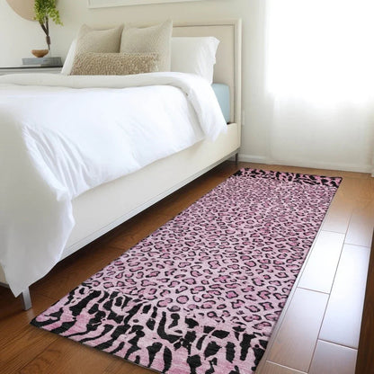 Elyvia Pink Washable Indoor - Outdoor Rug - LOOMLAN - LOOMLAN Rugs - Outdoor Rugs