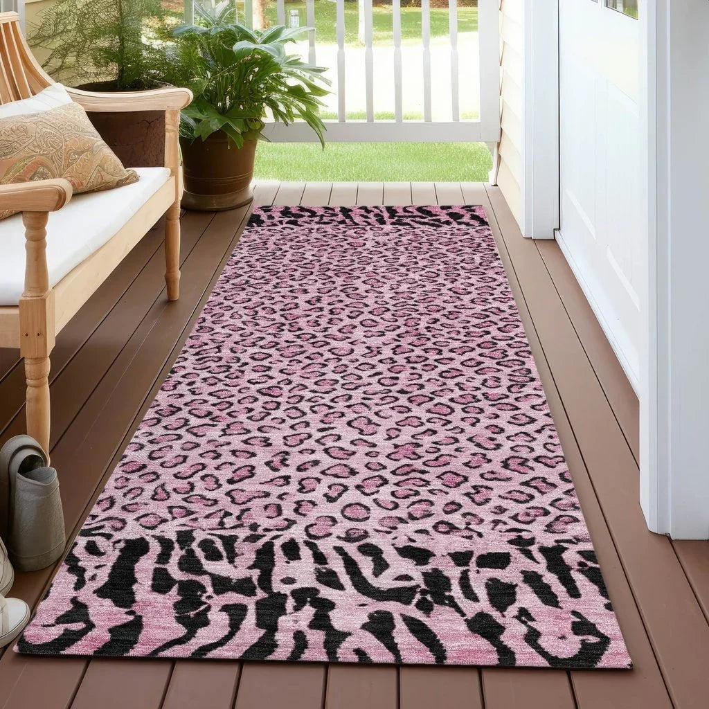 Elyvia Pink Washable Indoor - Outdoor Rug - LOOMLAN - LOOMLAN Rugs - Outdoor Rugs