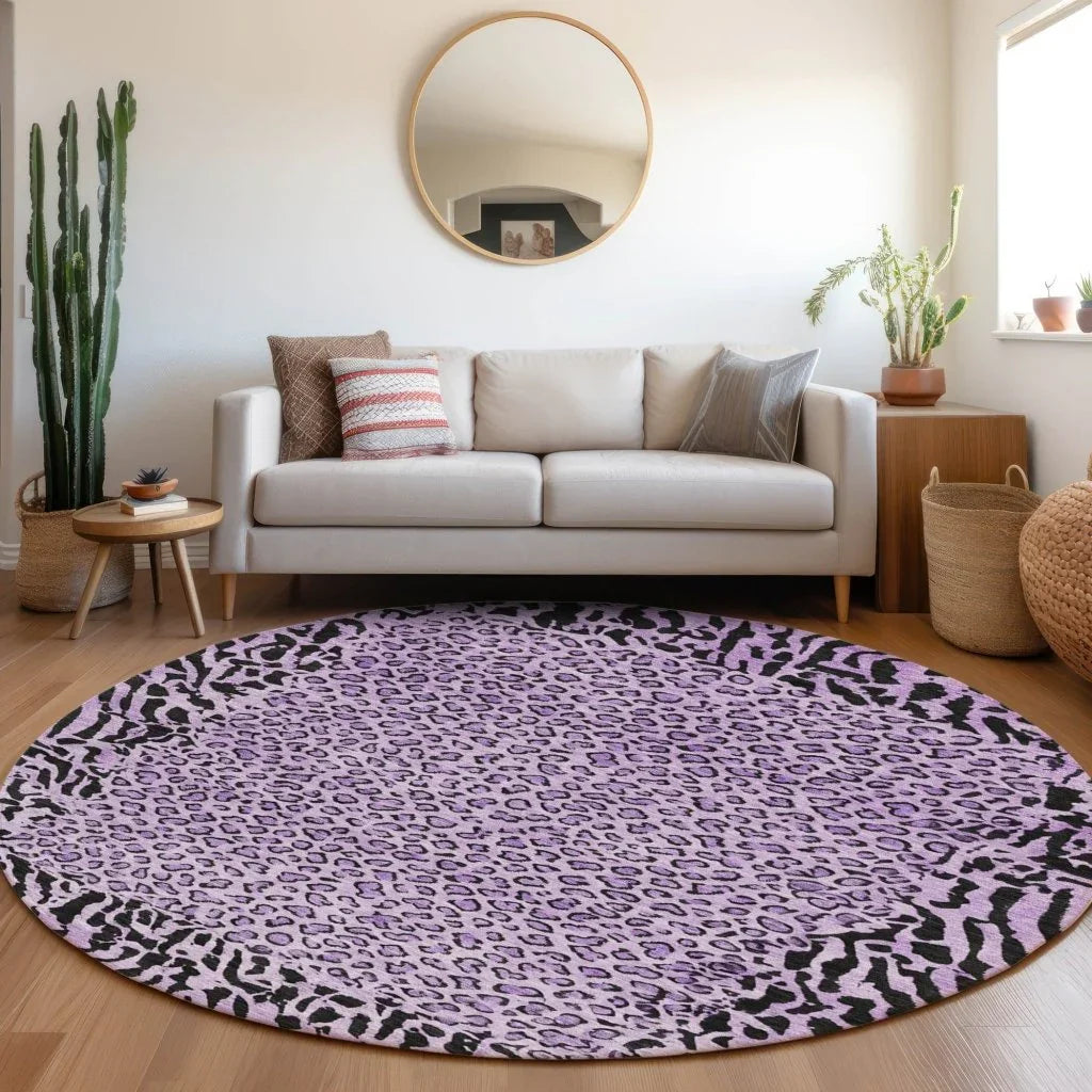 Elyvia Purple Washable Indoor - Outdoor Rug - LOOMLAN - LOOMLAN Rugs - Outdoor Rugs