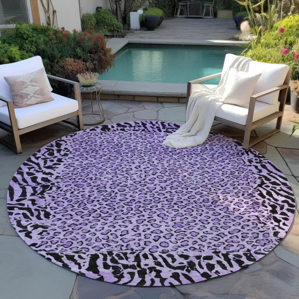 Elyvia Purple Washable Indoor - Outdoor Rug - LOOMLAN - LOOMLAN Rugs - Outdoor Rugs