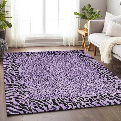Elyvia Purple Washable Indoor - Outdoor Rug - LOOMLAN - LOOMLAN Rugs - Outdoor Rugs
