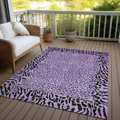 Elyvia Purple Washable Indoor - Outdoor Rug - LOOMLAN - LOOMLAN Rugs - Outdoor Rugs