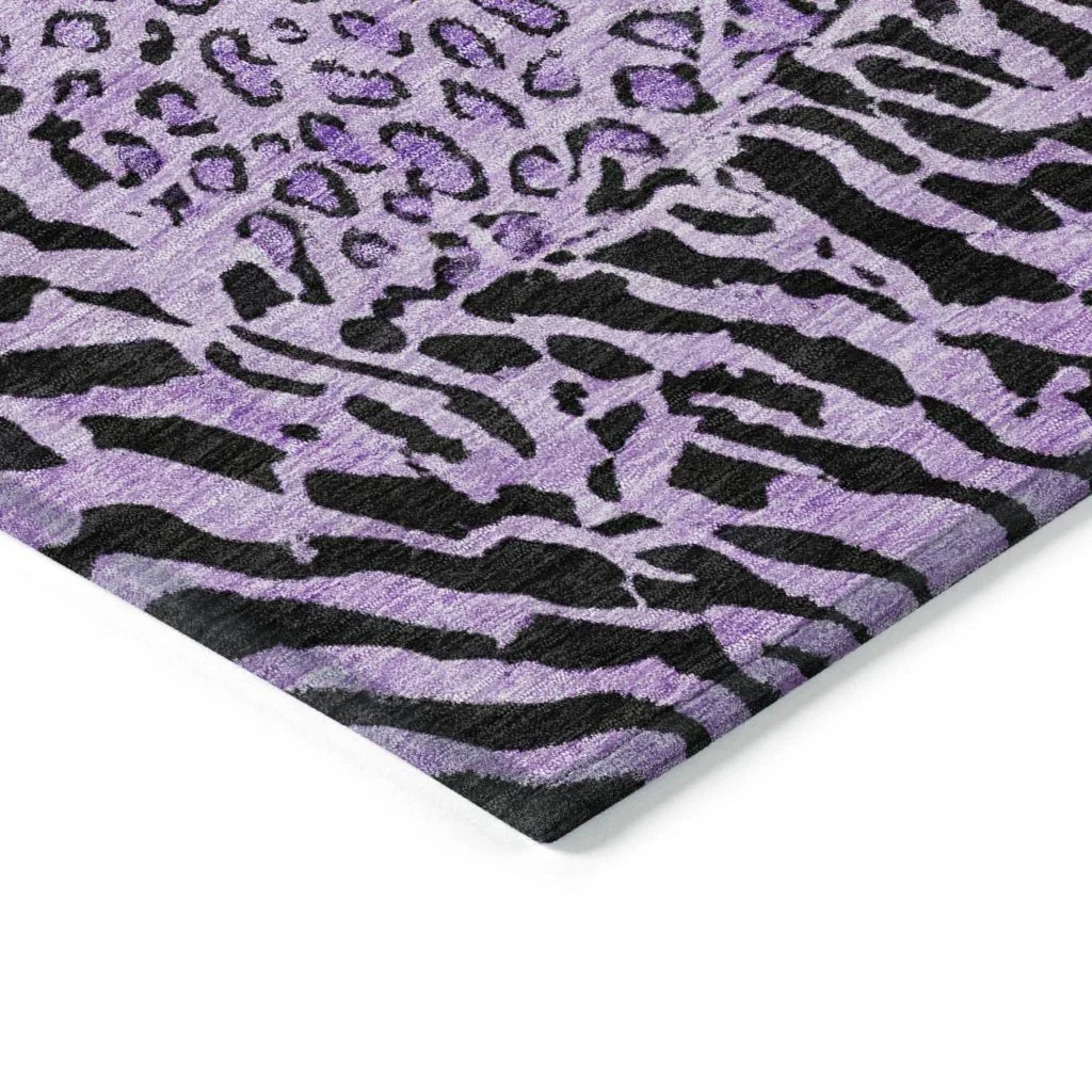 Elyvia Purple Washable Indoor - Outdoor Rug - LOOMLAN - LOOMLAN Rugs - Outdoor Rugs