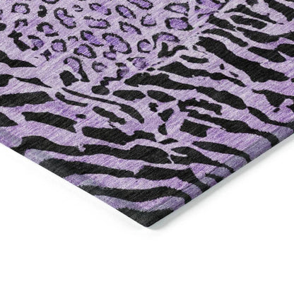 Elyvia Purple Washable Indoor - Outdoor Rug - LOOMLAN - LOOMLAN Rugs - Outdoor Rugs