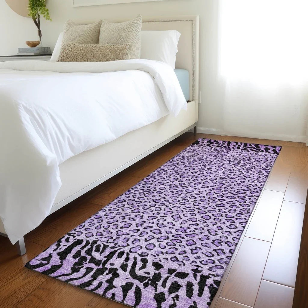Elyvia Purple Washable Indoor - Outdoor Rug - LOOMLAN - LOOMLAN Rugs - Outdoor Rugs