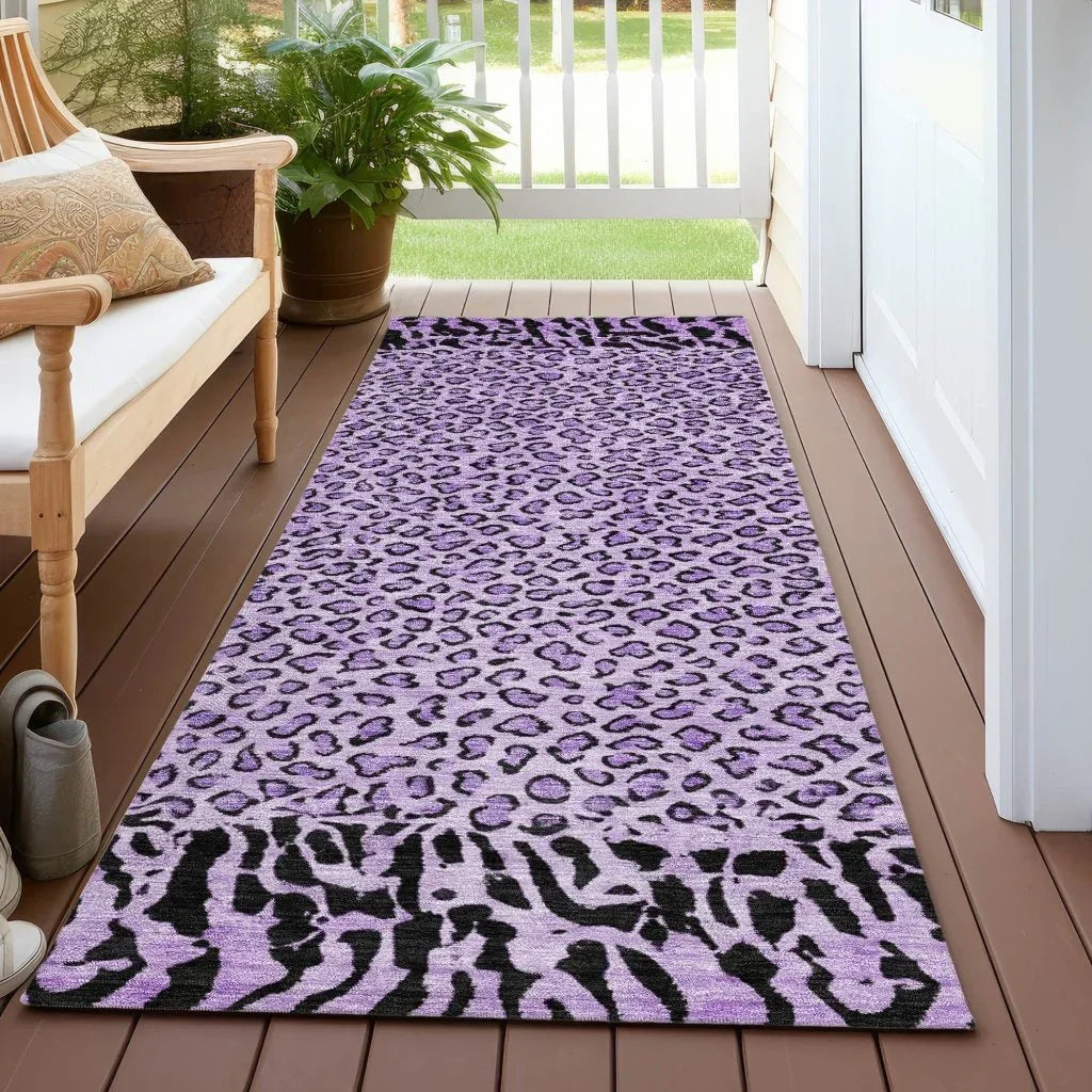 Elyvia Purple Washable Indoor - Outdoor Rug - LOOMLAN - LOOMLAN Rugs - Outdoor Rugs
