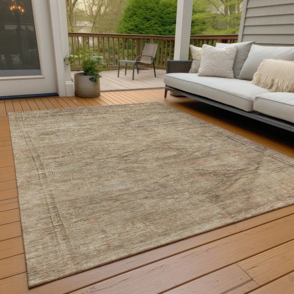 Emalisse Beige Washable Indoor - Outdoor Rug - LOOMLAN - LOOMLAN Rugs - Outdoor Rugs