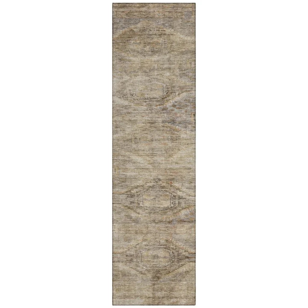 Emalisse Brown Washable Indoor - Outdoor Rug - LOOMLAN - LOOMLAN Rugs - Outdoor Rugs