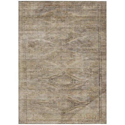Emalisse Brown Washable Indoor - Outdoor Rug - LOOMLAN - LOOMLAN Rugs - Outdoor Rugs