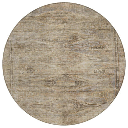 Emalisse Brown Washable Indoor - Outdoor Rug - LOOMLAN - LOOMLAN Rugs - Outdoor Rugs