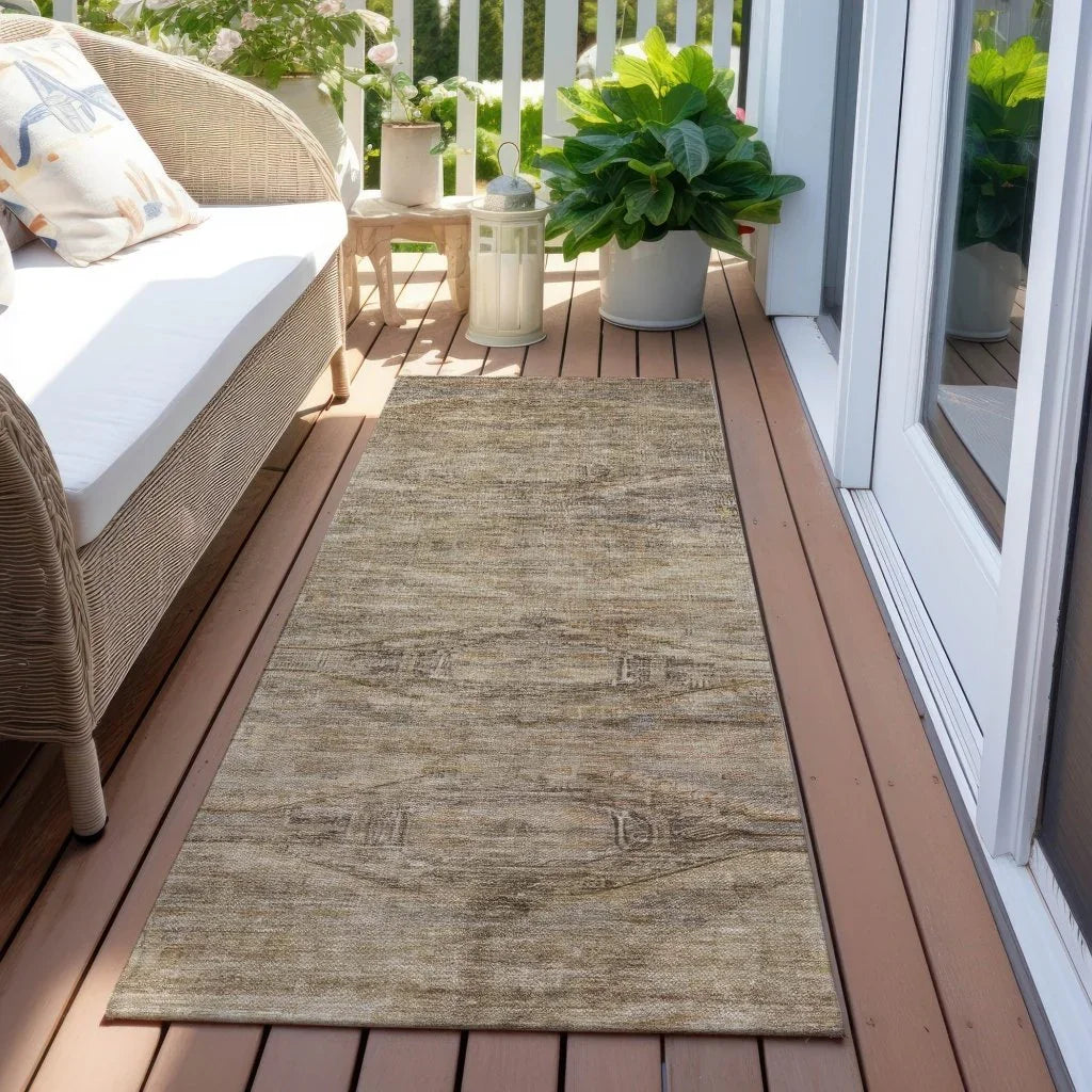 Emalisse Brown Washable Indoor - Outdoor Rug - LOOMLAN - LOOMLAN Rugs - Outdoor Rugs