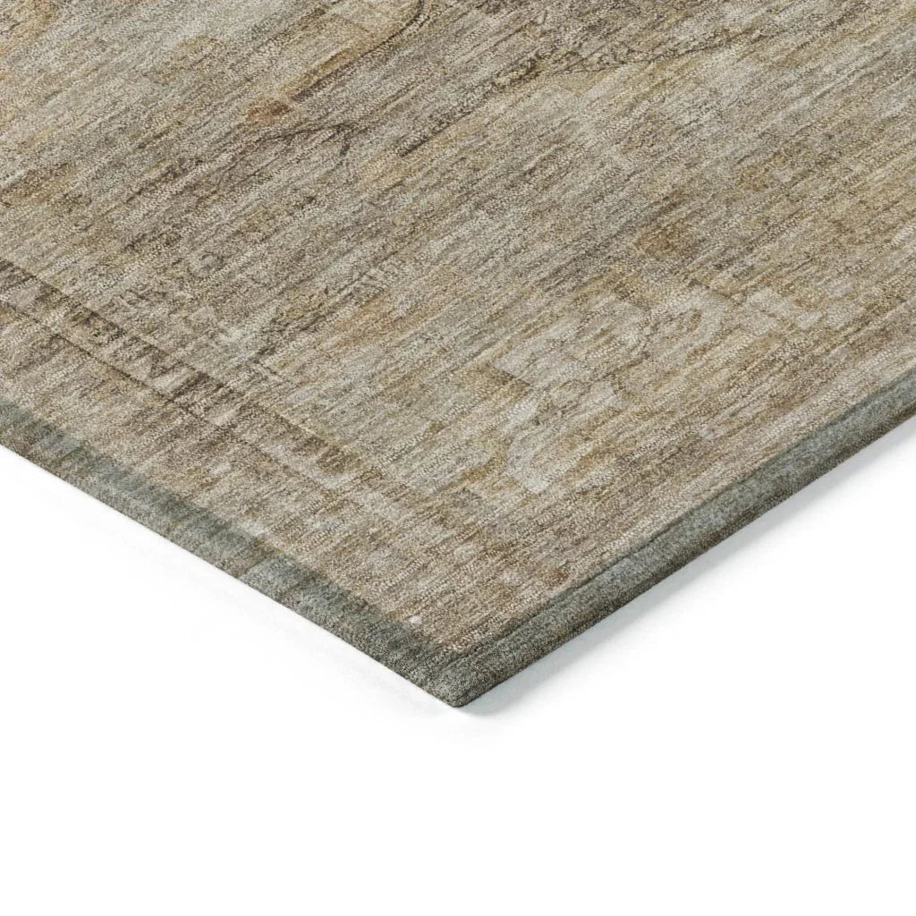 Emalisse Brown Washable Indoor - Outdoor Rug - LOOMLAN - LOOMLAN Rugs - Outdoor Rugs