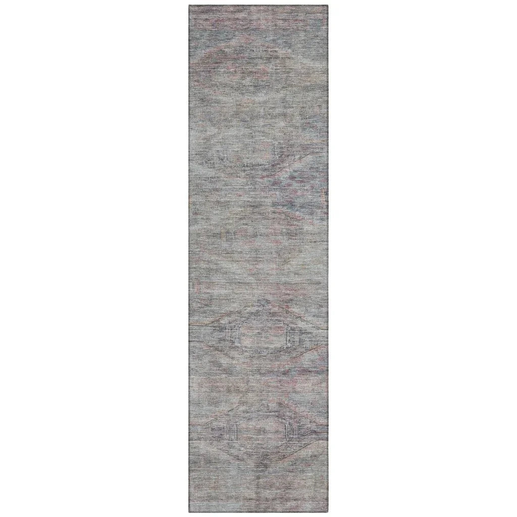 Emalisse Gray Washable Indoor - Outdoor Rug - LOOMLAN - LOOMLAN Rugs - Outdoor Rugs