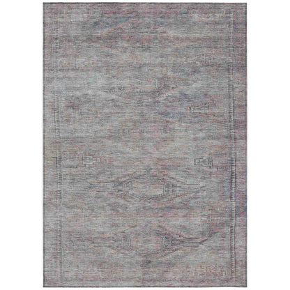 Emalisse Gray Washable Indoor - Outdoor Rug - LOOMLAN - LOOMLAN Rugs - Outdoor Rugs