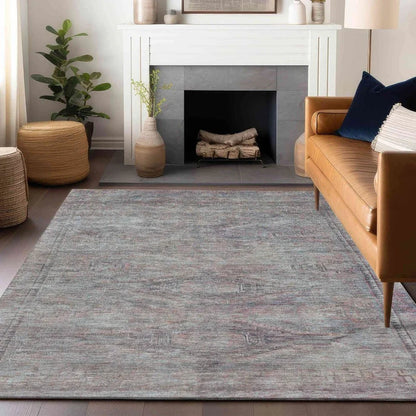 Emalisse Gray Washable Indoor - Outdoor Rug - LOOMLAN - LOOMLAN Rugs - Outdoor Rugs