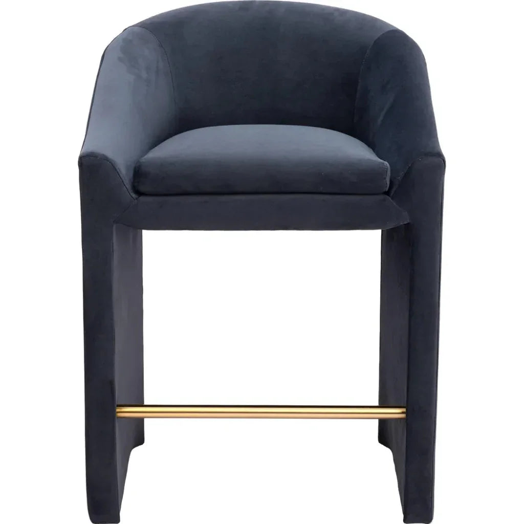 Emas Counter Stool Midnight Gray - LOOMLAN - Zuo Modern - Counter Stools
