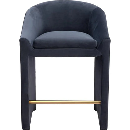 Emas Counter Stool Midnight Gray - LOOMLAN - Zuo Modern - Counter Stools