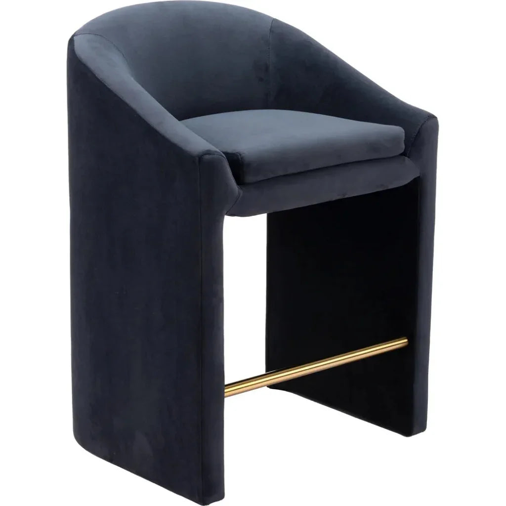 Emas Counter Stool Midnight Gray - LOOMLAN - Zuo Modern - Counter Stools