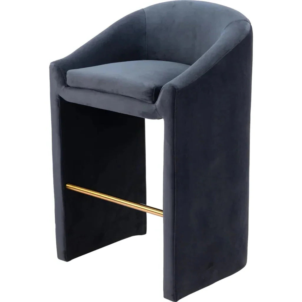 Emas Barstool Midnight Gray - LOOMLAN - Zuo Modern - Bar Stools
