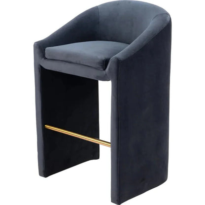 Emas Barstool Midnight Gray - LOOMLAN - Zuo Modern - Bar Stools