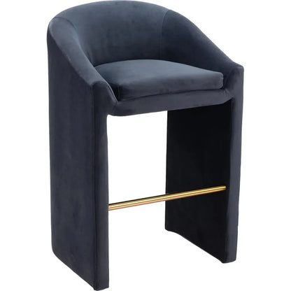Emas Barstool Midnight Gray - LOOMLAN - Zuo Modern - Bar Stools