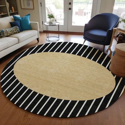 Ember Black Washable Indoor-Outdoor Rug-Outdoor Rugs-LOOMLAN Rugs-LOOMLAN