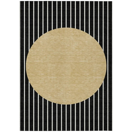 Ember Black Washable Indoor-Outdoor Rug-Outdoor Rugs-LOOMLAN Rugs-2'6" x 3'10"-LOOMLAN