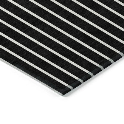 Ember Black Washable Indoor-Outdoor Rug-Outdoor Rugs-LOOMLAN Rugs-LOOMLAN