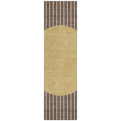 Ember Brown Washable Indoor-Outdoor Rug-Outdoor Rugs-LOOMLAN Rugs-2'3" x 7'6"-LOOMLAN