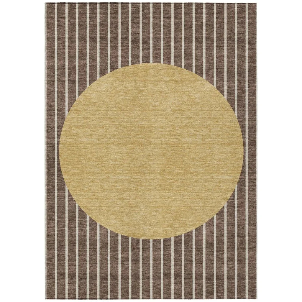 Ember Brown Washable Indoor-Outdoor Rug-Outdoor Rugs-LOOMLAN Rugs-2'6" x 3'10"-LOOMLAN