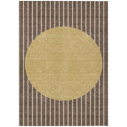 Ember Brown Washable Indoor-Outdoor Rug-Outdoor Rugs-LOOMLAN Rugs-2'6" x 3'10"-LOOMLAN