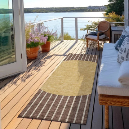 Ember Brown Washable Indoor-Outdoor Rug-Outdoor Rugs-LOOMLAN Rugs-LOOMLAN