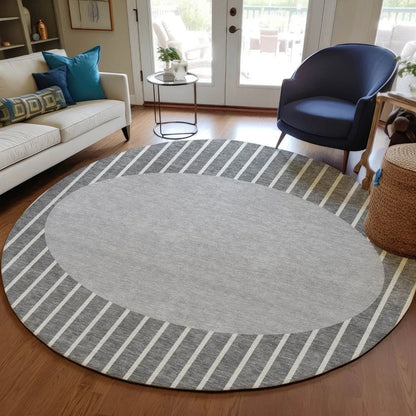 Ember Gray Washable Indoor-Outdoor Rug-Outdoor Rugs-LOOMLAN Rugs-LOOMLAN