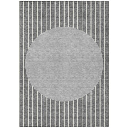 Ember Gray Washable Indoor-Outdoor Rug-Outdoor Rugs-LOOMLAN Rugs-2'6" x 3'10"-LOOMLAN