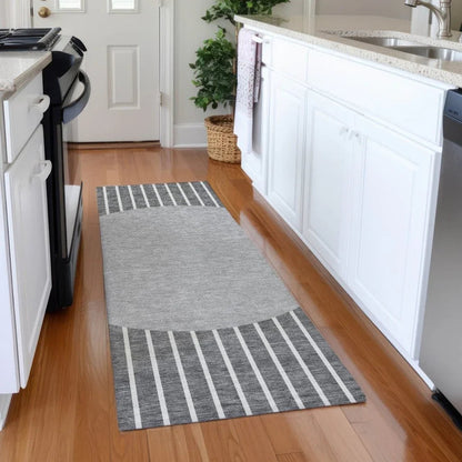 Ember Gray Washable Indoor-Outdoor Rug-Outdoor Rugs-LOOMLAN Rugs-LOOMLAN