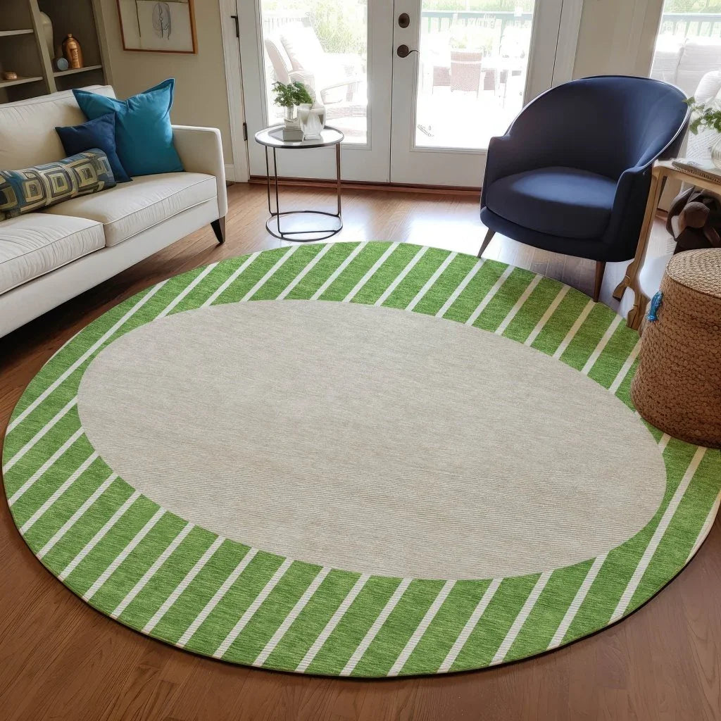 Ember Green Washable Indoor-Outdoor Rug-Outdoor Rugs-LOOMLAN Rugs-LOOMLAN