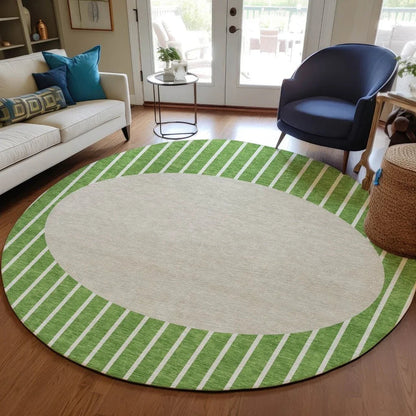 Ember Green Washable Indoor-Outdoor Rug-Outdoor Rugs-LOOMLAN Rugs-LOOMLAN