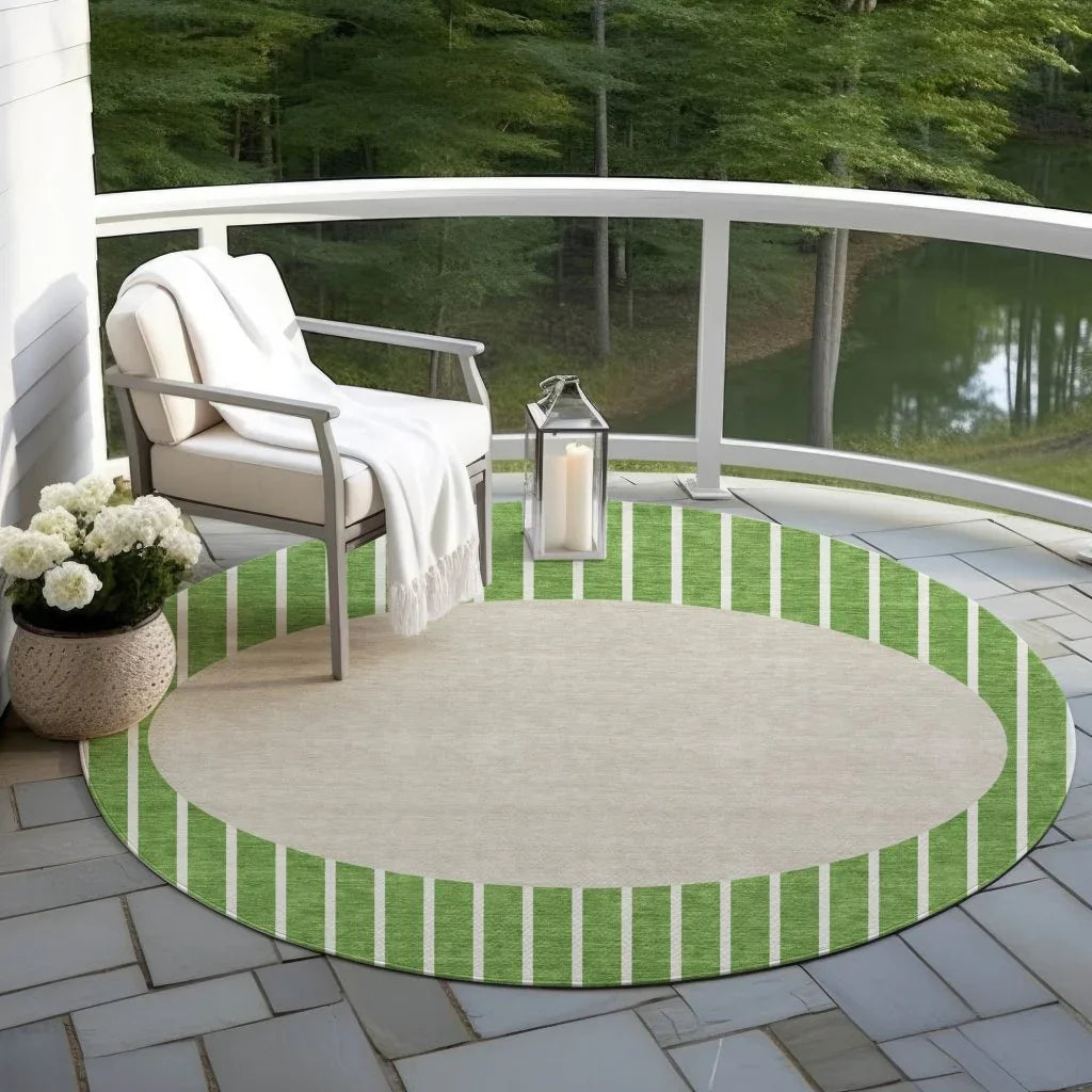 Ember Green Washable Indoor-Outdoor Rug-Outdoor Rugs-LOOMLAN Rugs-LOOMLAN